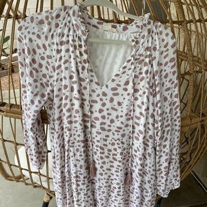 White polka dot dress